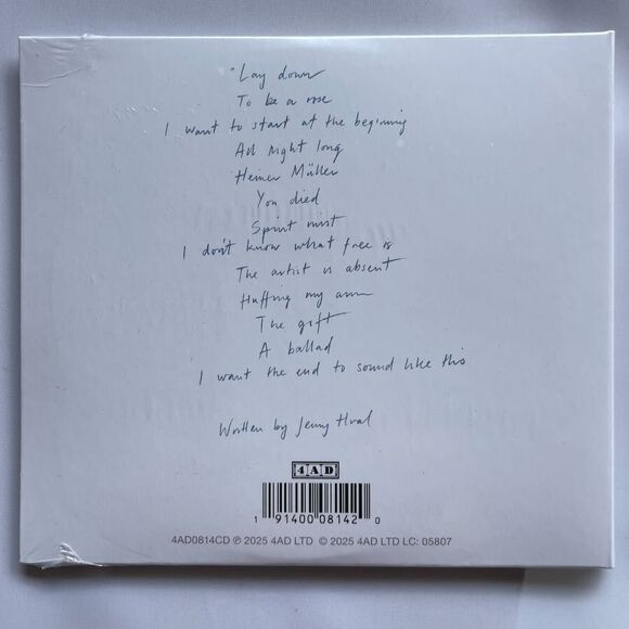 Jenny Hval – Iris Silver Mist NEW Compact Disc CD 4AD 2025 - Picture 2 of 2